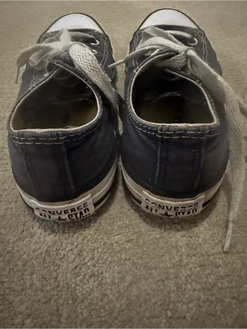 Converse Kids Low Top Sneakers - Navy with White Toe